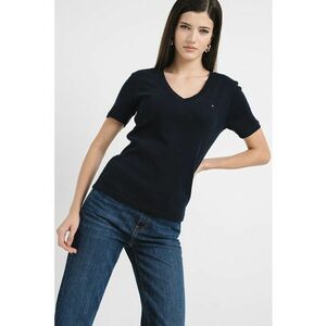 Tricou slim fit cu decolteu in V Cody - Bleumarin imagine
