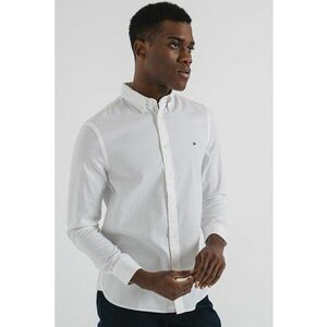 Camasa slim fit de bumbac - Alb murdar imagine