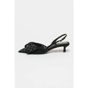 Pantofi slingback cu toc kitten Treena - Negru stins imagine