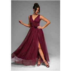 Rochie de seara Maxi LACRICA LA-OM-DLR010 - Rosu inchis imagine
