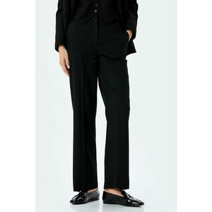 Pantaloni drepti cu talie inalta - Negru imagine