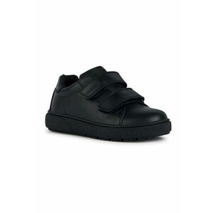 Pantofi sport de piele cu velcro - Negru imagine