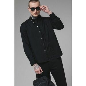 Camasa relaxed fit de bumbac - Negru imagine