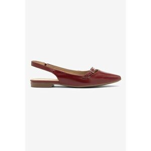 Balerini slingback din piele - Visiniu imagine