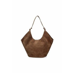 Geanta hobo de piele intoarsa Lisabona - Maro inchis imagine