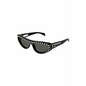 Ochelari de soare cat-eye cu aplicatii metalice - Negru/Argintiu imagine