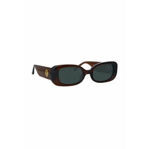 Ochelari de soare dreptunghiulari cu logo - Maro inchis/Negru imagine