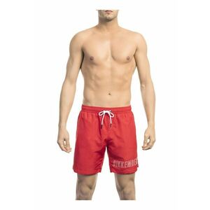 Pantaloni scurti de baie cu snur - Rosu imagine