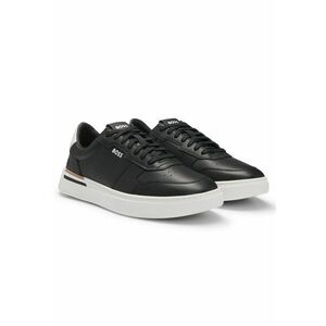 Pantofi sport din piele cu logo - Negru imagine