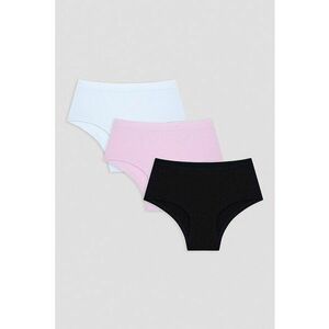 Set de chiloti hipster - 3 perechi - Alb/Negru/Roz pastel imagine