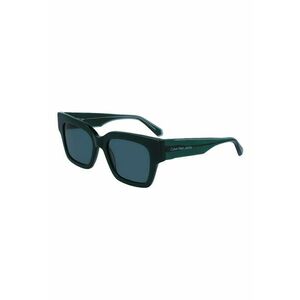 Ochelari de soare dreptunghiulari unisex cu logo - Albastru petrol imagine