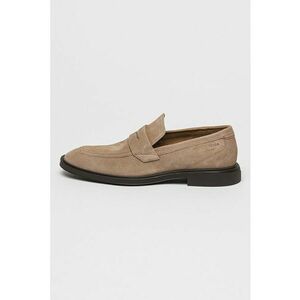 Pantofi loafer de piele intoarsa cu toc patrat - Grej imagine