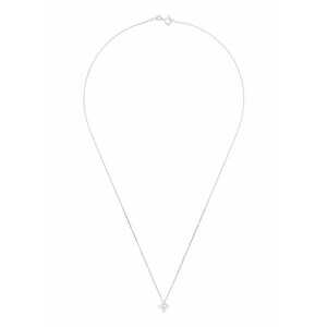 Colier placat cu aur de 9K de lant cu pandantiv cu zirconia - Argintiu imagine