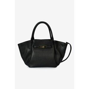 Geanta shopper din piele - Negru imagine
