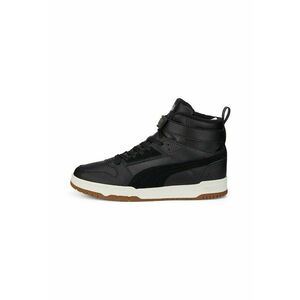 Pantofi sport mid-high de piele si piele ecologica RBD Game WTR - Negru imagine