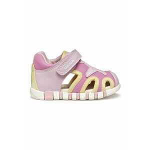 Sandale cu velcro - Galben/Roz pastel imagine