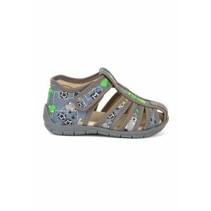 Sandale cu imprimeu si decupaje G1700386 - Negru/Albastru prafuit/Maro taupe imagine