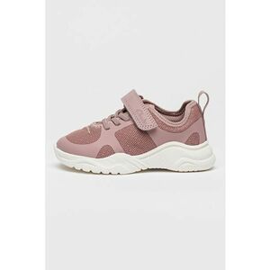 Pantofi sport cu insertii din velcro si velcro Feather - Roz somon imagine