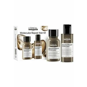 Set Travel Size Duo L'Oréal Professionnel Serie Expert Absolut Repair Molecular - pentru par deteriorat - formulat cu legaturi peptidice si 5 aminoacizi - repara structura macromoleculara a parului - Sampon 100ml + Serum 75ml imagine