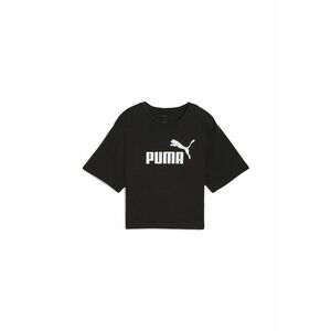 Tricou cu imprimeu logo si maneci cazute - Alb/Negru imagine