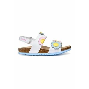 Sandale cu velcro si imprimeu floral - Alb/Roz deschis/Albastru glaciar imagine