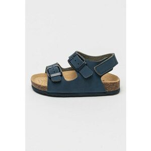 Sandale flatform din piele - Albastru petrol imagine