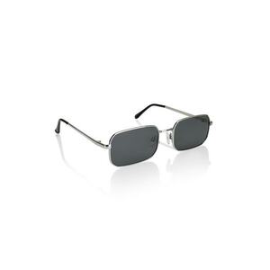 Ochelari de soare unisex polarizati metalici dreptunghiulari - Negru/Argintiu imagine