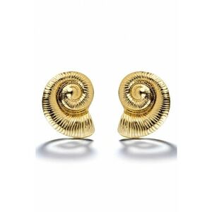 Cercei placati cu aur de 18K in forma de scoica - Auriu imagine