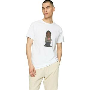 Tricou cu imprimeu grafic - Alb/Maro/Gri imagine