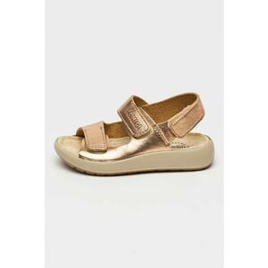 Sandale din piele cu logo - Auriu rose imagine