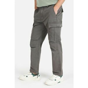 Pantaloni cargo drepti - Gri inchis imagine