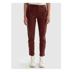 Pantaloni chino Danai - Visiniu imagine