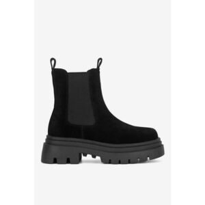 Ghete dama 5905588841838 - Piele intoarsa - Negru - Negru imagine