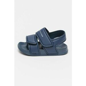 Sandale din piele ecologica cu inchidere velcro - Bleumarin imagine