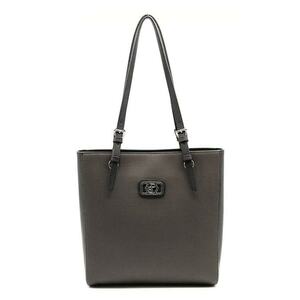 Geanta shopper de piele ecologica - Gri inchis imagine
