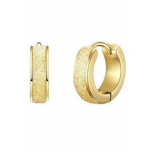 Cercei placati cu aur de 14K - din otel inoxidabil - Auriu imagine