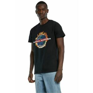 Tricou de bumbac cu imprimeu grafic - Negru imagine