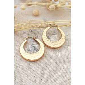 Cercei rotunzi Creole - Auriu imagine