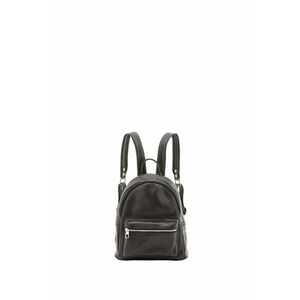 Rucsac de piele cu buzunar frontal - Negru imagine