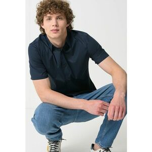 Camasa slim fit cu maneci scurte - Bleumarin imagine