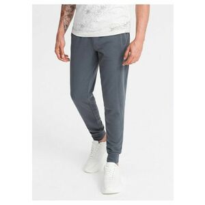 Pantaloni lungi sport OM-PABS-0174 - Barbati - Joggers - Gri inchis imagine