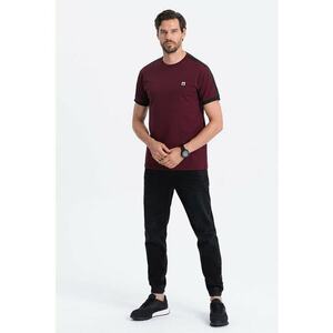 Tricou cu decolteu rotund - Visiniu imagine
