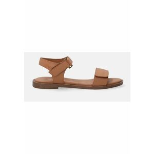 Sandale din piele cu talpa joasa si velcro imagine