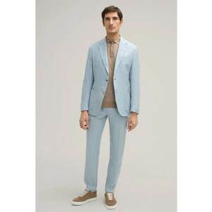 -Pantaloni regular fit cu buzunare laterale WD8 - Albastru imagine