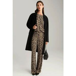 -Pantaloni animal-print - cu talie înalta - Maro imagine