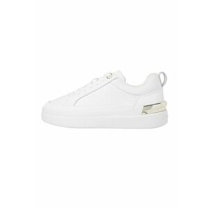 Pantofi sport low-cut de piele - Alb/Auriu imagine