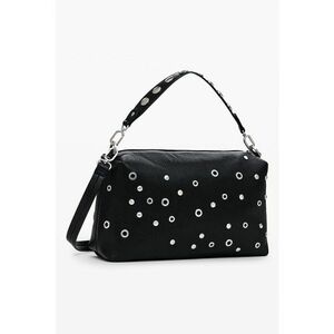 Geanta crossbody cu nituri aplicate - Negru imagine