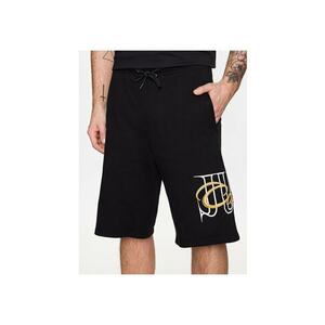 Pantaloni scurti barbati - 302544042 - Bumbac - Negru - Negru imagine