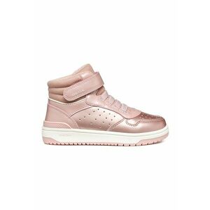Pantofi sport de piele ecologica cu velcro - Roz pastel/Auriu rose imagine