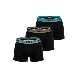 Set de boxeri cu logo Power - 3 perechi - Negru/Turcoaz/Verde masliniu imagine